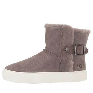 UGG Aika Flat Mid Height Boots Gray Suede Size 7